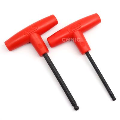 China High Quality Multifunctional Carbon Steel T-Handle Crv Hex Wrench with Ball or Plum Head for sale