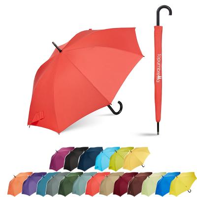 China Custom Classic Versions Topumbrella Logo Classic J Handle Upright Windproof Rain Umbrella for sale