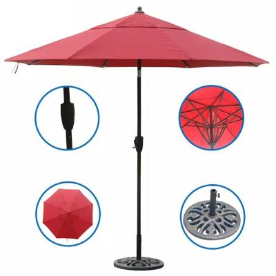 China Custom Promotional High Quality Aluminum Parasol Resistant Large Outdoor Sun Uumbrellas Modern Wholesale Wind Sea Beach Umbrella UV for sale