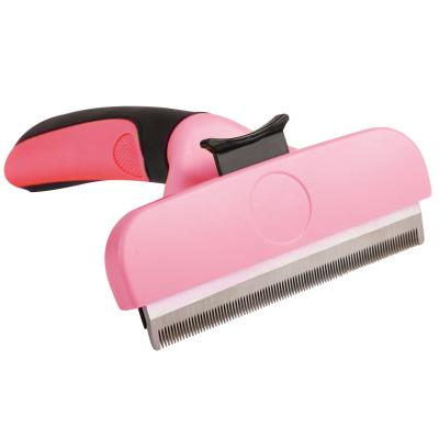 China Stocked Pet Hair Deshedding Tool Pet Grooming Cleaning Brush Dog Hair Remover Cleaning Brush for Dogs and Cats for sale