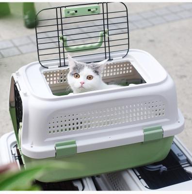 China Airline Approved Pet Breathable Travel Carrier Easy Collect Hard Sided Pet Cages Carrier For Small Dogs Or Cats for sale