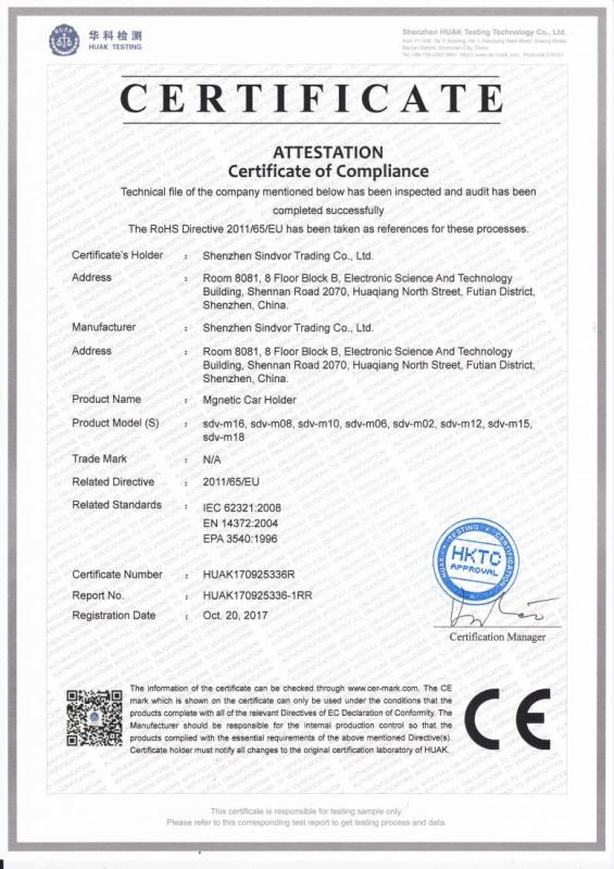 CE - Shenzhen Sindvor Trading Co., Ltd.