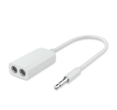 China Connect mobile phone audio to computer or car cheapest in Shenzhen manufacture 3.5mm 1Male 2Female audio cable for sale