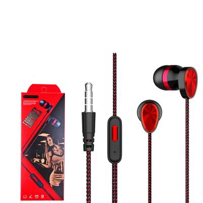 China Wholesale Durable 3.5mm Cable Earphone In-Ear 3.5mm Nylon Armor Cable Earphone Stereo Headset With MIC for sale