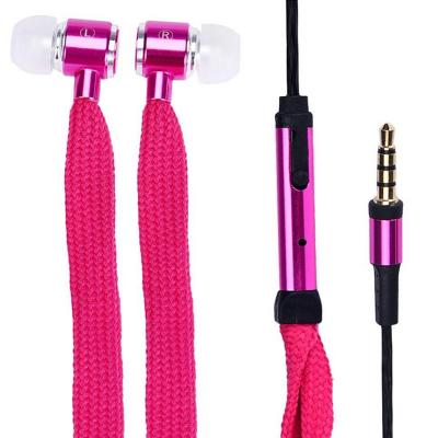 China Handsfree In-Ear Voice Control Shoe Lace Earphone With Microphone In Ear Stereo Earphone For iPhone for sale