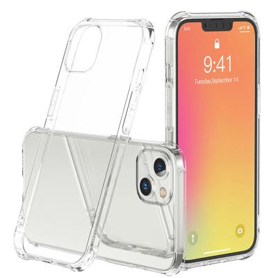 China Protector Cover Shockproof TPU Back Cover 1.5mm Ultra Thin Full Transparent Phone Case For iPhone 13 for sale