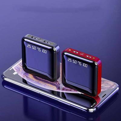 China 20000mAh Mirror Mini Power Bank Dual USB Fast Battery Charger Phones For iPhone Huawei Samsung for sale