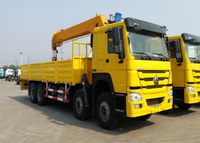 China 360° All Rotation Truck Mounted Crane 371HP Engine HOWO Chassis 10m Crane Jib for sale