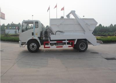 China Six Wheels Swept Body Arm Roll Garbage Truck , 4x2 5 - 6CBM Waste Container Truck for sale