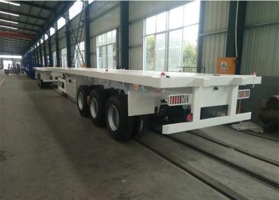 China Heavy Flatbed Semi Trailer , 28T Support Legs Cargo Semi Trailer Strong Structure for sale