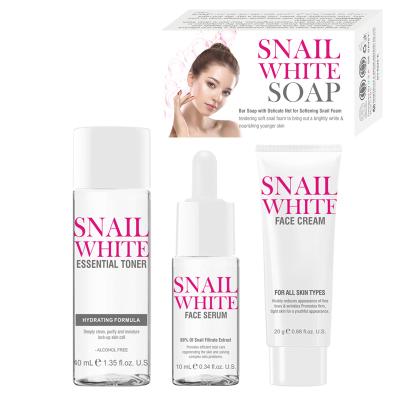 China Dr. DAVEY Face Snail Whitening Skin Care Set Illuminating Facial Kit for sale