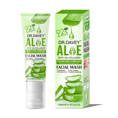 China Dr. DAVEY Deep Oil Control DEEP CLEANSING Cleansing Aloe Vera Facial Cleanser for sale