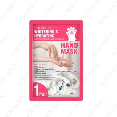 China Acceptable Moistruzing Foot Roushun Private Label Whitening Lighting Exfoliating Hand Mask for sale