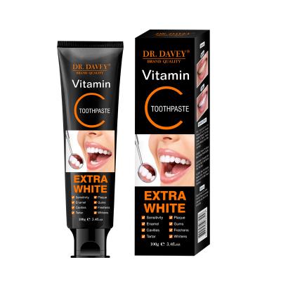 China Dr. DAVEY Private Label Teeth Whitening Vitamin C Whitening Toothpaste for sale