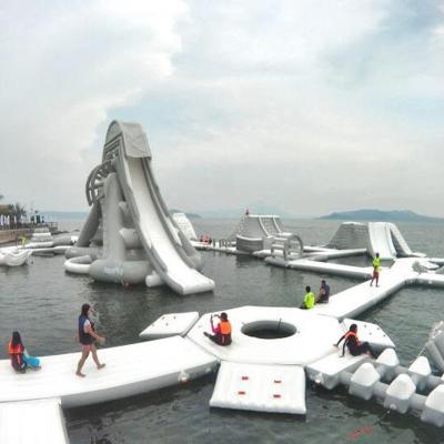 China 0.9mm PVC tarpauline inflatable water park floating equipment, inflatable water games for adult, factory price professional inflatable water park for sale