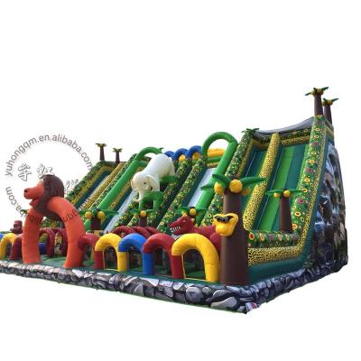 China Large PVC Inflatable Fun City, Inflatable Jungle Bouncer Combo Slide, Amusement Park Inflatable Amusement City Combo Game for sale