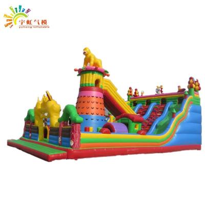 China PVC Dragon Fun Park Commercial Inflatable Bouncy Castle for Kids Outdoor Playground Equipment for sale