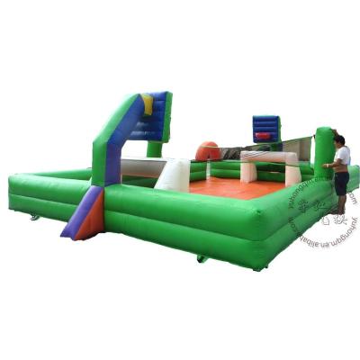 China New PVC Sports YH/OEM Inflatable Basketball Game Inflatable Basketball Court For Outdoor for sale