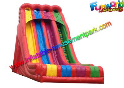 China Plato Material Sewing Inflatable Dry Slide , Colorful Inflatable Commercial Slide for sale