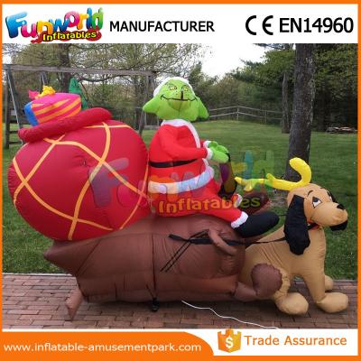 Cina Replica su ordinazione impermeabile gigante Grinch gonfiabile di Natale di Inflatables con i corredi di riparazione in vendita