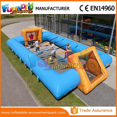 China Funny Football Court New Inflatable Soccer Field With Powerful Blower For Sports for sale