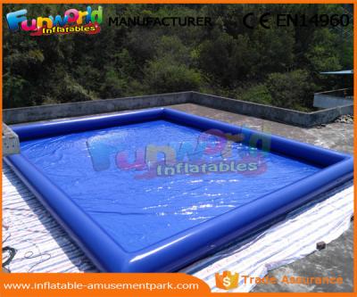 China 0.9mm PVC-Planen-aufblasbares Wasser-Pool-blaues Wasser-Explosions-Pool-Gewohnheits-Logo zu verkaufen