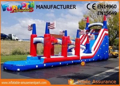 China Durable Commercial Inflatable Slide / Air Wet Jumping Giant Blow Up Bouncy Water Slide for sale