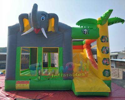 China La diapositiva inflable de la gorila del SGS TUV/explota el trampolín con la gorila de salto de la diapositiva en venta