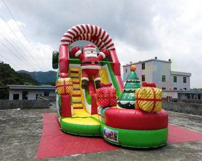 China Van de Diakerstmis van de Kerstman het Commerciële Opblaasbare Kasteel van Bouncy voor Publiek Te koop