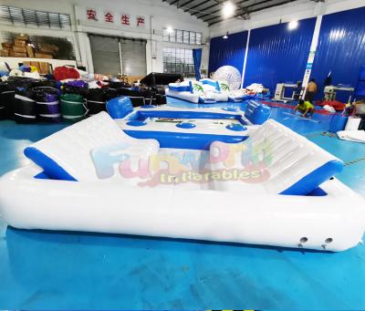 China Commercieel Plato Inflatable Boat Toys Blow die omhoog Eiland drijven Te koop