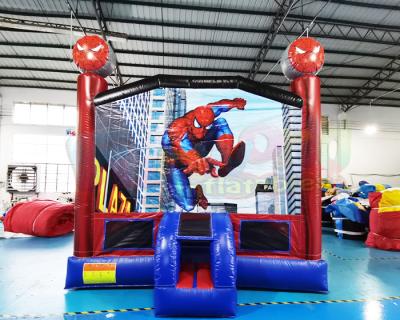 China casa comercial inflable de salto de la despedida del castillo del super héroe del PVC de 0.55m m en venta