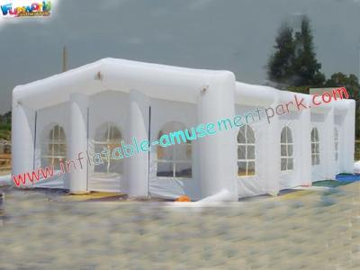 China PVC Tarpaulin / PVC Coated Nylon Inflatable Party Tent , White Inflatable Wedding Tents for sale