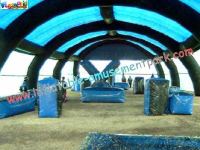 China 0.55 mm PVC dekzeil opblaasbare paintball tent, paintball veld tent, paintball bunker Te koop