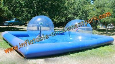 China Blue Inflatable Human Sized Hamster Ball / Inflatable Walk On Water Ball for sale