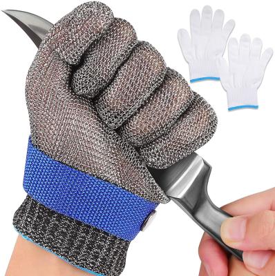 China Silberner Metzger Stainless Steel Metal Mesh Gloves EN420 EN388 zu verkaufen