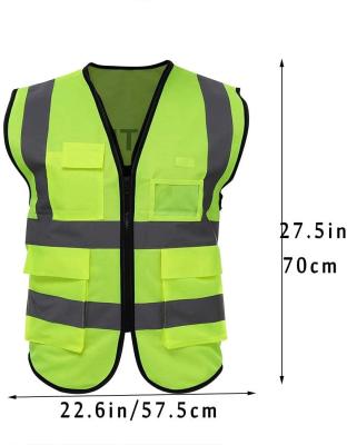 China Polyester Hi Vis Waterproof Jacket Reflective Safety Vest EN20471 ANSI 107 for sale