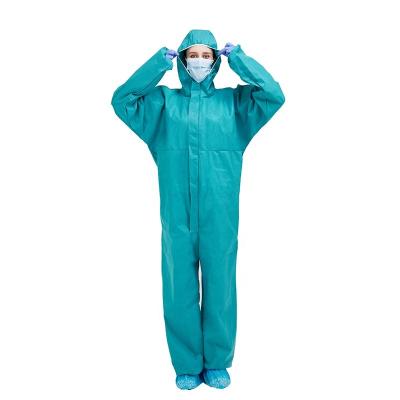 China Zipper Front Cleanroom Disposable Coverall With Hood Germfree for sale