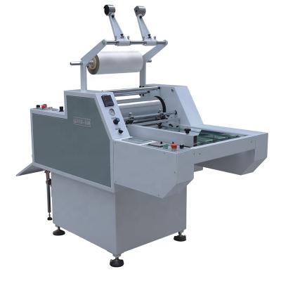 China QDFM-520 pneumatic single side fast speed hot bopp roll film laminating machine A3 for sale