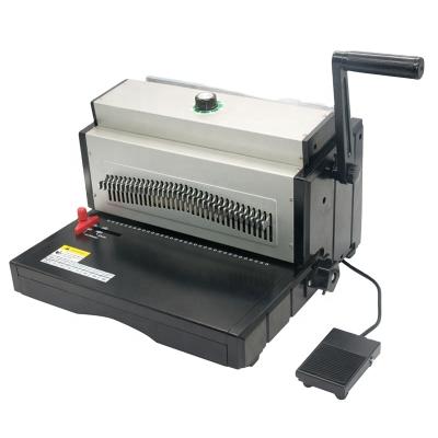 China ET8707 A4 Size Electric Rectangular Punch 3:1 Wire Binding Machine 4*4mm Punch for sale