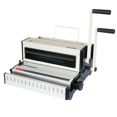 China WW2018 Manual 2-in-1 Multifunctional 3:1 and 2:1 Wire Punching and Binding Machine 4*4mm Square + 4*5.5mm Rectangle Hole for sale