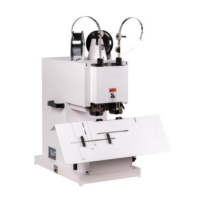 China PG-200 Desktop Two Double Heads Saddle And Flat Wire Quilting Book Binding Machine 400mm*410mm*800mm for sale