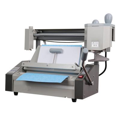 China A4 Size Desktop Manual Hot Melt Glue Book Binding Machine 320*280mm for sale