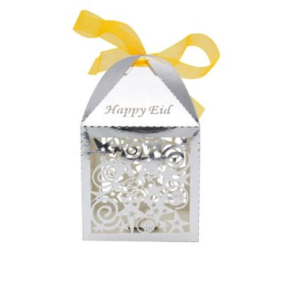 China Ramadan kareem eid al adha handmade laser cut stars eid favor box happy eid for sale