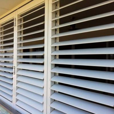 China Window Aluminum Shutter Exterior Storm Protection Aluminum Shutter for Window Shutter Door Glass Aluminum Louvre for sale