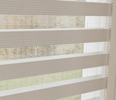 China Cordless Motorized Zebra Blinds Smart Automatic Blackout Day and Night Cordless Roller Zebra Shades Blinds for sale