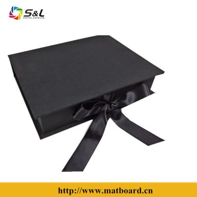 China Handmade Photo Kraft Paper Presentation Folder Box Folio Canvas Boxes for sale