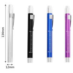 China Aluminum Alloy Nurse Penlight with Pupil Gauge LED Medical Pen Lights for Nursing Doctors for sale