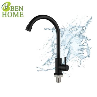 China Thermostatic Faucets Factory Outlet 304 Stainless Steel Single Lever Kitchen Faucets And Black Kitchen Faucet With Round for sale