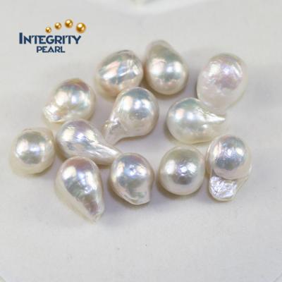 China Baroque natural white half drilled or undrilled loose pearl of pearl 10-13mm edison pearls grade 3A nucleated freshwater real freshwater for sale