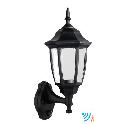 China Garden P341-PIR PIR Outdoor Wall Lamp With Light Waterproof Wall Light Outdoor Sensor Wall Sconce Led Hexagon Lighting Fixture for sale